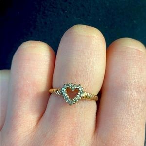 Heart Ring with Unicorn horn design